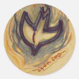 Sticker Rond Colombe de Saint-Esprit