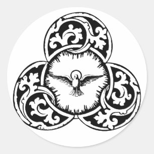 Sticker Rond Colombe du Saint-Esprit symbole chrétien