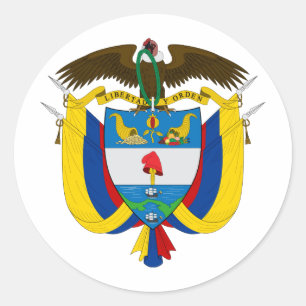 Sticker Rond Colombie Armoiries CO