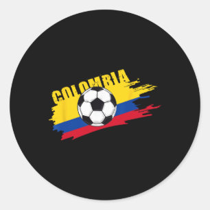 Sticker Rond Colombie Football, Maillot Footll Colombien Futbol