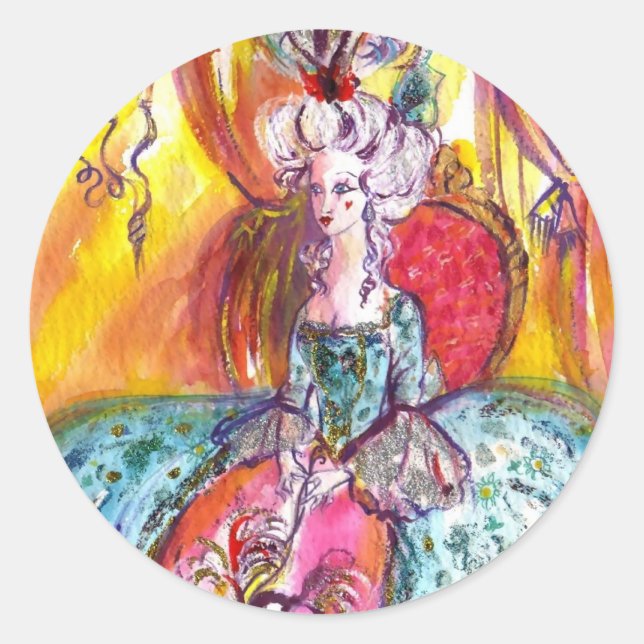 Sticker Rond COLOMBINA / Masques vénitiens (Devant)