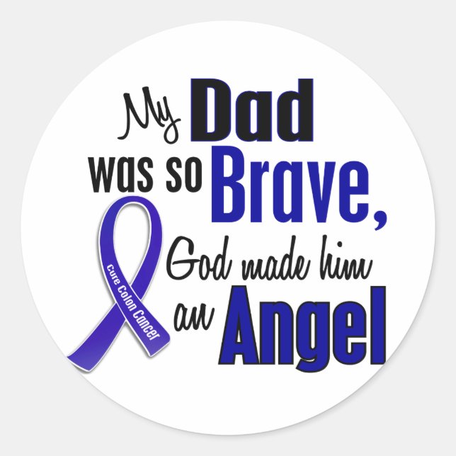 Sticker Rond Colon Cancer ANGEL 1 Papa (Devant)