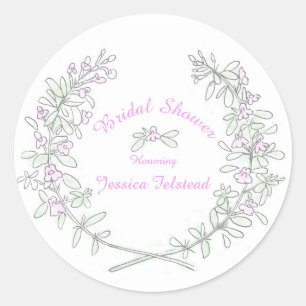 Sticker Rond Colonne de mariage de douche nuptiale de courge de