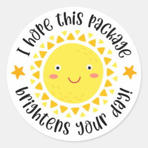 Sticker Rond Colonne de paquet Sunshine