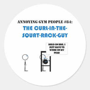 Sticker Rond Colonne de type "Curl In the Squat Rack"