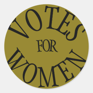 Sticker Rond Colonne de vote pour les femmes au suffrage commé