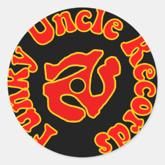 Sticker Rond Colonne du logo Funky Uncle Records