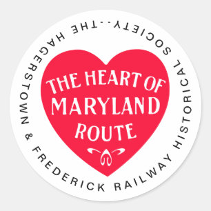 Sticker Rond Colonne du logo H&FRHS Heart of Maryland