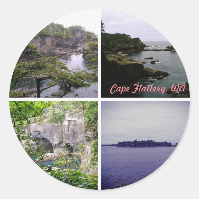 Sticker Rond Colonne ronde Cape Flattery (Devant)