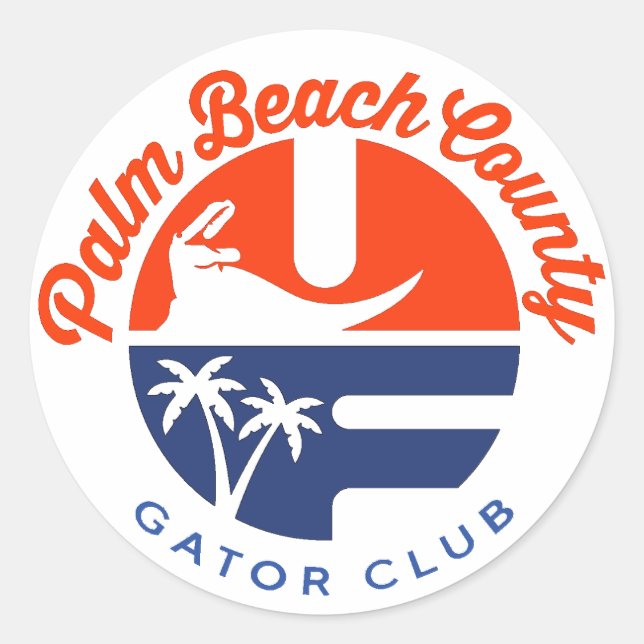 Sticker Rond Colonne ronde Palm Beach County Gator Club® (Devant)