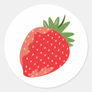 Sticker Rond Colonnes de fraises