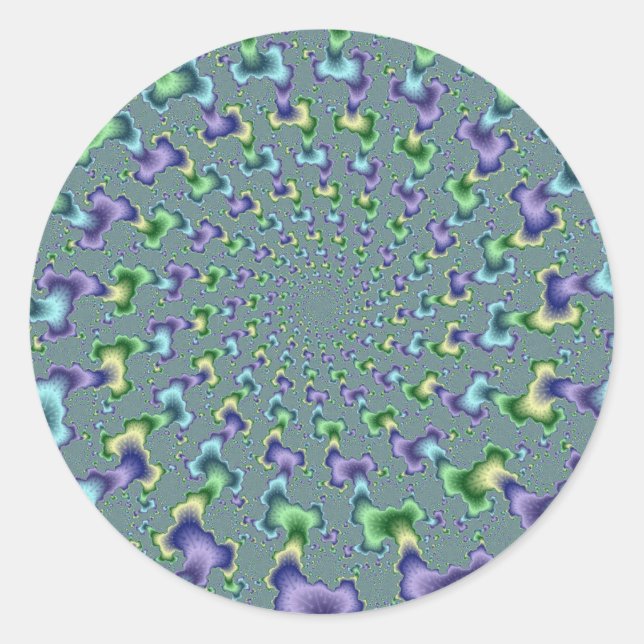 Sticker Rond Colonnes de pédale - Fractal (Devant)