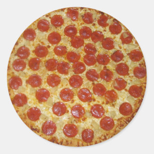 Sticker Rond Colonnes de pizza