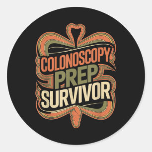 Sticker Rond Colonoscopie Prep Survivor Colon Thérapie de santé
