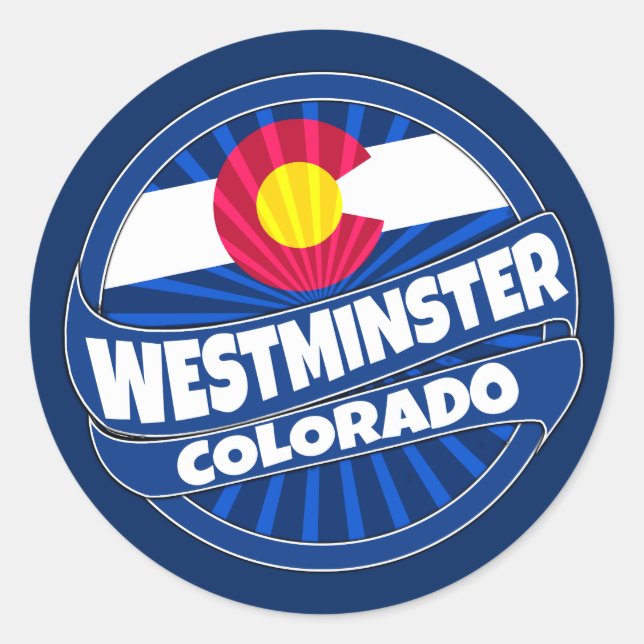 Sticker Rond Colorado de Westminster collants d'éclatement (Devant)