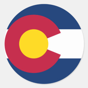 Sticker Rond Colorado, États-Unis