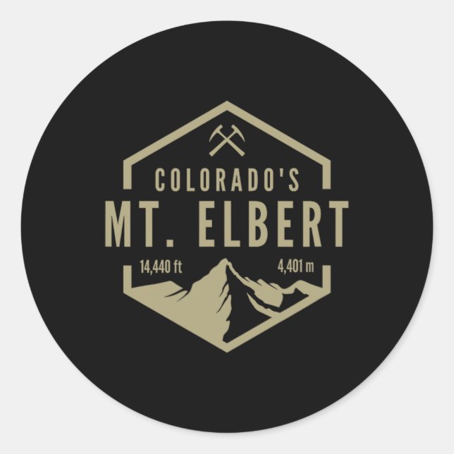 Sticker Rond Colorado Mt. Elbert  (Devant)