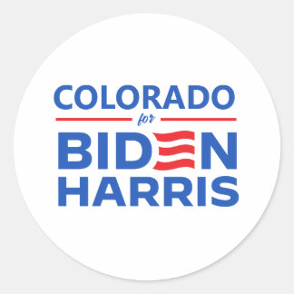 Sticker Rond Colorado pour Biden Harris