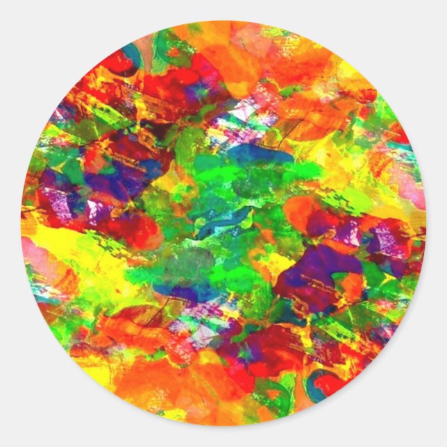 Sticker Rond Colorant de peinture (Devant)