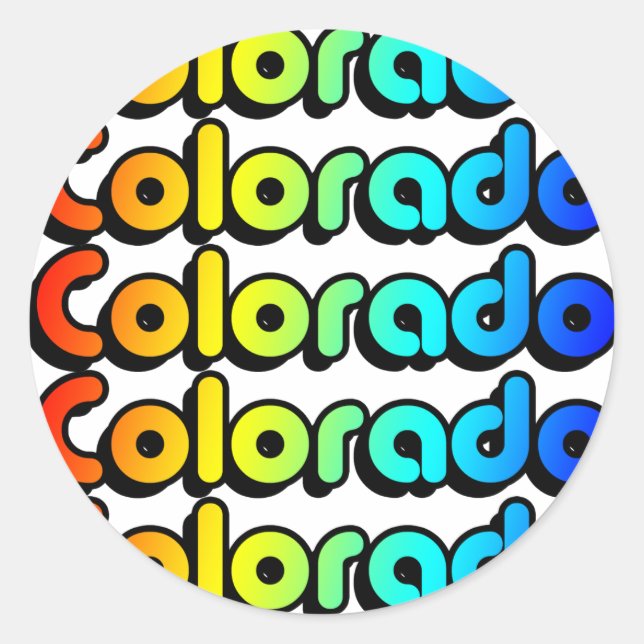 Sticker Rond coloré. (Devant)