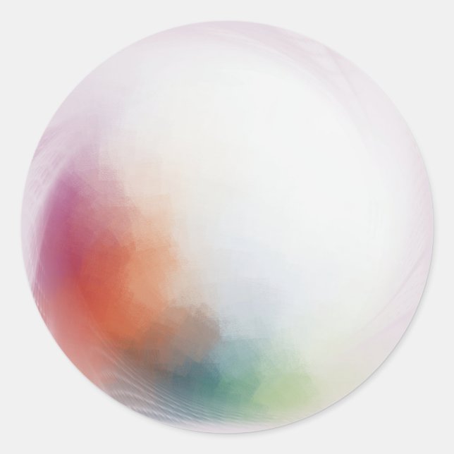 Sticker Rond Coloré Abstrait  Vierge Modèle personnalisé (Devant)