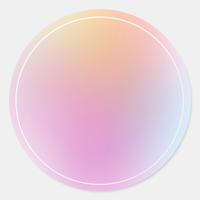 Sticker Rond Coloré Blank Modèle tendance élégant moderne éléga (Devant)