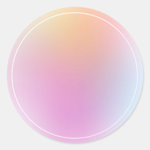 Sticker Rond Coloré Blank Modèle tendance élégant moderne éléga