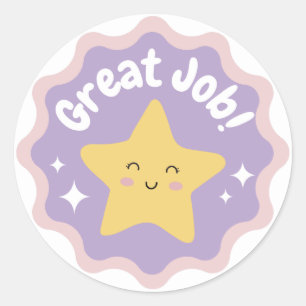 Sticker Rond Coloré Pastel Cute Excellent Travail Pour Les Enfa