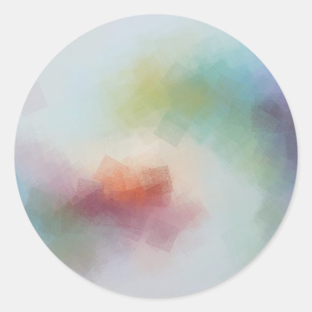 Sticker Rond Colorful Blank Modèle moderne Art Abstrait tendanc (Devant)