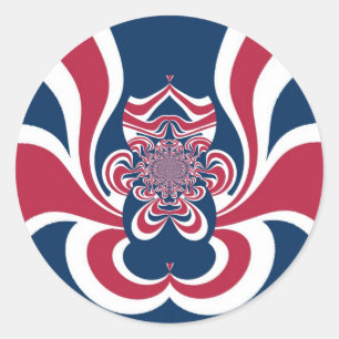 Sticker Rond Colors unis : Motif mondial coloré