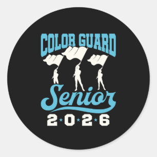 Sticker Rond Colour Guard Senior Class of 2026 Graduation