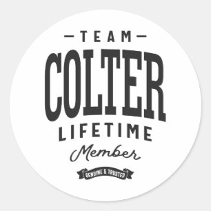 Sticker Rond Colter Membre à vie Nom personnalisé Colter