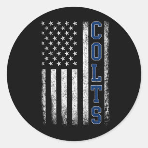 Sticker Rond Colts Vintage Rétro Hommes Femmes Garçon Fille