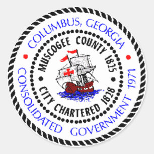Sticker Rond Columbus, Georgia Seal