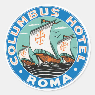 Sticker Rond Columbus Hotel Roma