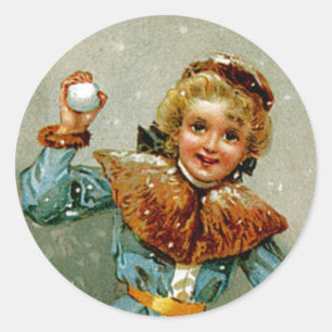 Sticker Rond Combat de Snowball
