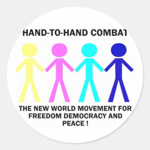 STICKER ROND COMBAT MAIN-T0-MAIN...