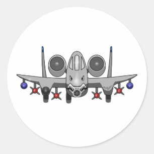 Sticker Rond Combattant d'A-10 Warthog
