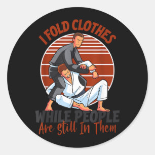 Sticker Rond Combattant d'arts martiaux Judo Karaté Brésilien