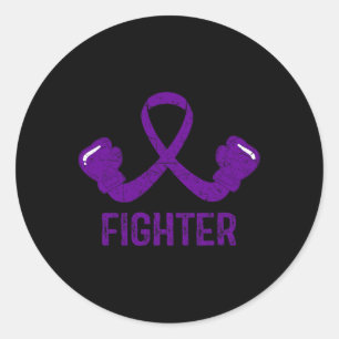 Sticker Rond Combattant de la sensibilisation à l'épilepsie 