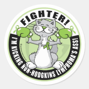 Sticker Rond Combattant de lymphome de Non-Hodgkins