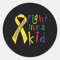 Combattre comme Kid Gold Ribbon Enfance Cancer Awa