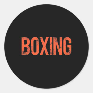 Sticker Rond Combattre Comme Un Champion Distressed Boxe