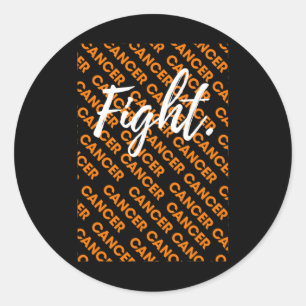 Sticker Rond combattre la leucémie ensemble sensibilisation au