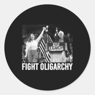Sticker Rond Combattre La Manifestation D'Oligarchie Et Résiste