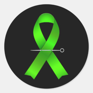 Sticker Rond Combattre La Stigma American Flag Sensibilisation 