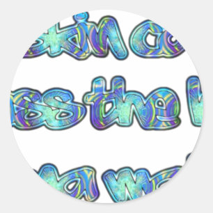 Sticker Rond Combattre le cancer de la peau, passer le Casquett