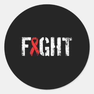 Sticker Rond Combattre le cancer du sang - Ruban de sensibilisa