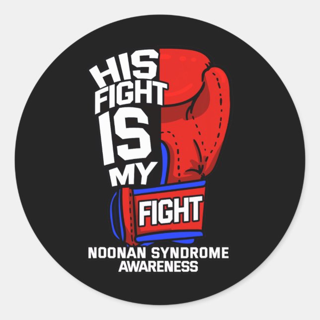 Sticker Rond Combattre Mon combat Syndrome Noonan Homme Turner  (Devant)