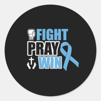 Sticker Rond Combattre Priez Gagner Cancer de la prostate